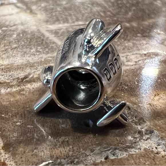 New Authentic Chamilia-Ready to take off charm airplane 925 Silver Travel bead - Picture 4 of 6